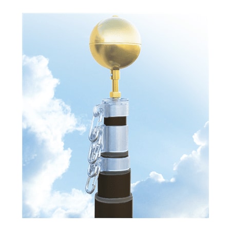 Global Flags Unlimited American Elite Telescoping Flagpole 20' Bronze Tone Powder Coat 210293